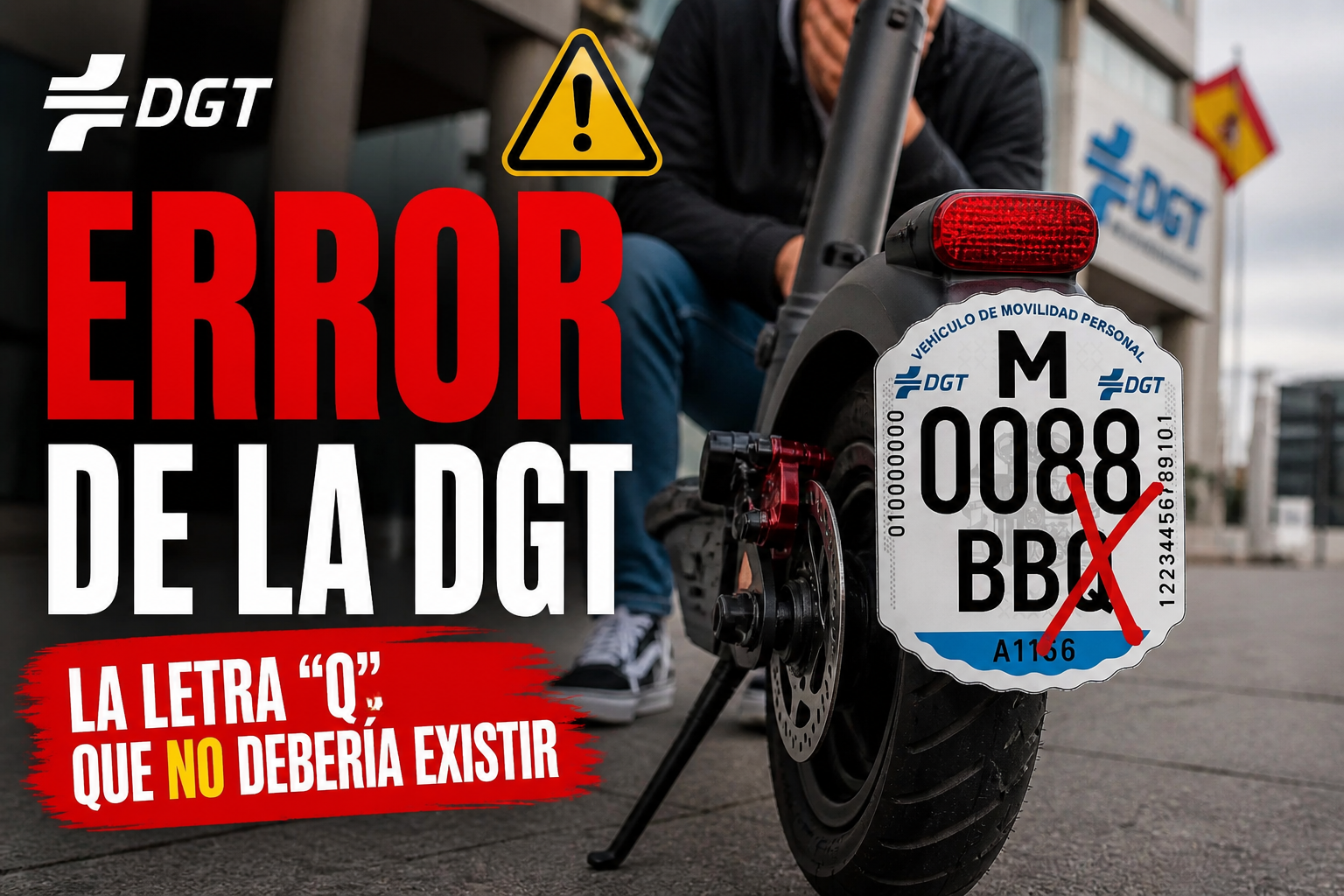Error DGT patinetes letra Q