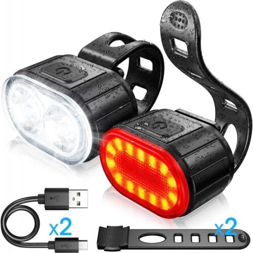 kit-de-iluminacion-para-bicicleta-incluye-luz-delantera-y-luz-trasera-con-tecnologia-led Luces LED para Patinete Eléctrico